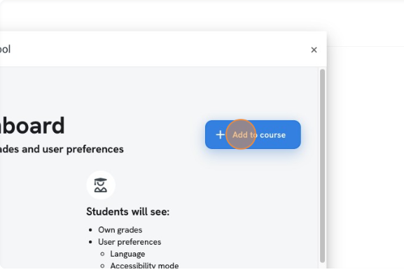 An orange circle highlighting the Add to course button in the Link Resource from External Tool page for Labster.