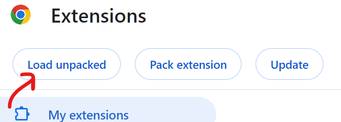 Chrome extension load unpacked