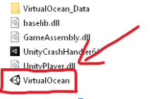 the contents of the extracted files highlighting the VirtualOcean.exe